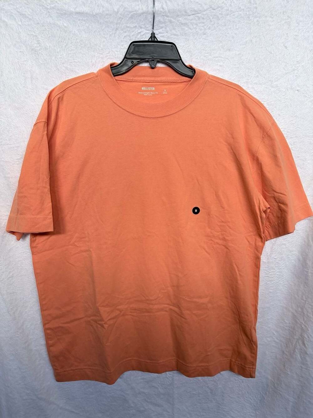 Hollister Heavyweight Boxy Fit T-Shirt Size M Orange Cotton